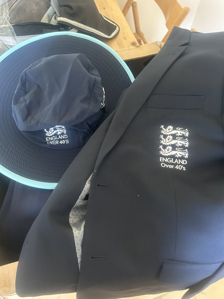 JaydenLeviitt's tweet photo. My World Cup kit arrived today.

Something that often surprises people is that I play cricket during the summer here in the UK.

This year, I was selected to represent England Over-40s at the World Cup in Guyana. https://t.co/Uz5dwKDkR7
