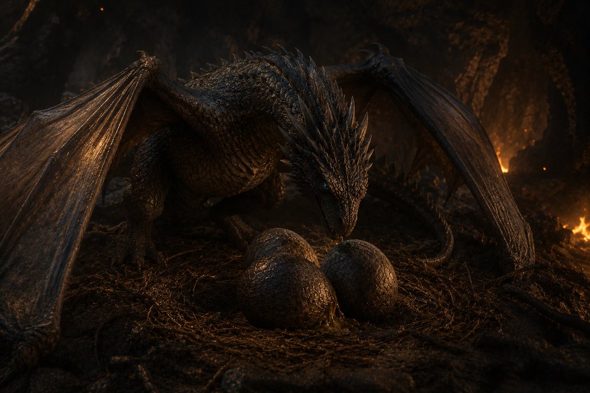 Viseriongot92's tweet photo. Viserion is laying an egg, and its child will embark on a new journey. Stay tuned, dragons! https://t.co/efFqfOQc0V