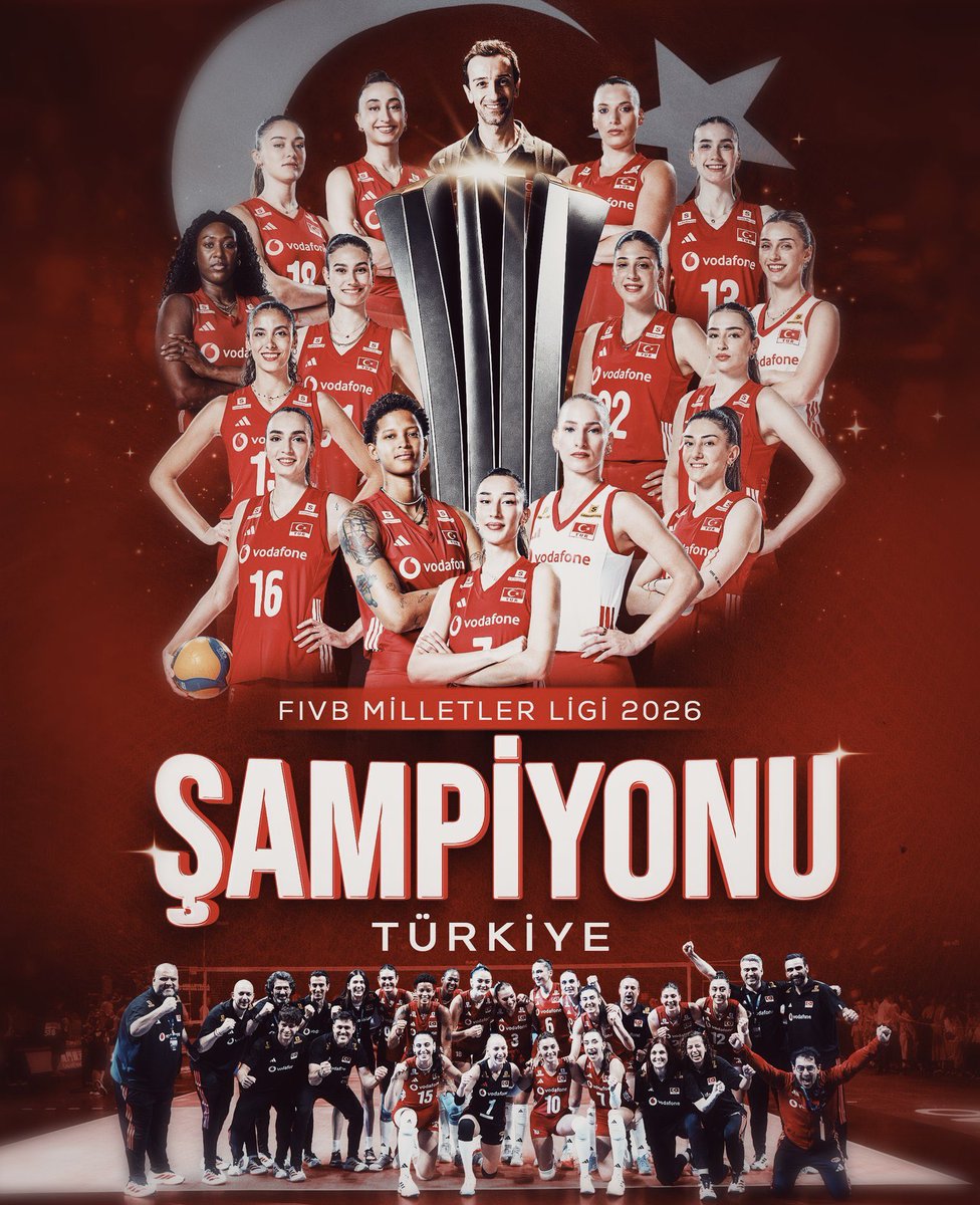 Fatih__Bildik's tweet photo. FIVB Voleybol Milletler Ligi’nde ikinci kez şampiyonluğa ulaşan A Millî Kadın Voleybol Takımımızı yürekten tebrik ediyorum🇹🇷

#FileninSultanları https://t.co/cS0KkHG3a0