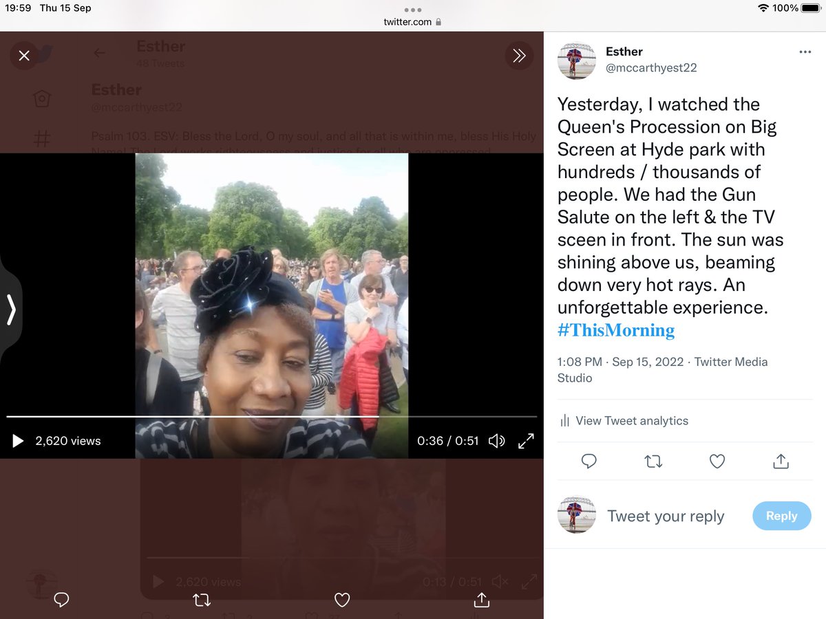 mccarthyest22's tweet photo. Some use AI to forge videos but it doesn't mean ALL videos are forged. Clip of Miracle star on my head in Hyde Park 2022 during the Queen's Funeral Procession to Laying in State is no Fake. ⬇️My 2022 tweet. ⬇️Me in Whitehall overnight pre funeral. #Wildfires #BBC #AndyBurnham https://t.co/eBictetcYc
