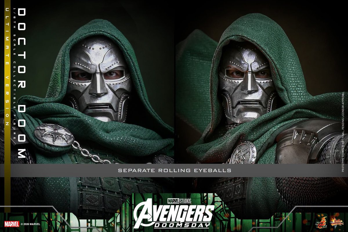 6thscale_KaWu's tweet photo. 【Avengers: Doomsday - 1/6th scale Doctor Doom Collectible Figure (Ultimate Version)】
New announcement!
Part 4
#DoctorDoom #AvengersDoomsday #MarvelStudios #HotToysCollectibles #UltimateVersion https://t.co/yQXW8OVr7Q