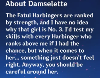 oceanoqraphy's tweet photo. @swandettes @random2bleached @aratakipilled @ryanuzuha You're definitely misunderstanding both of these voicelines. Columbina as we meet her at the beginning of the archon quest matches up perfectly with how Scara describes her here. Childe's "warning" is only because of her being the No. 3 Harbinger despite him being unsure why. https://t.co/DQpeTT8hBk