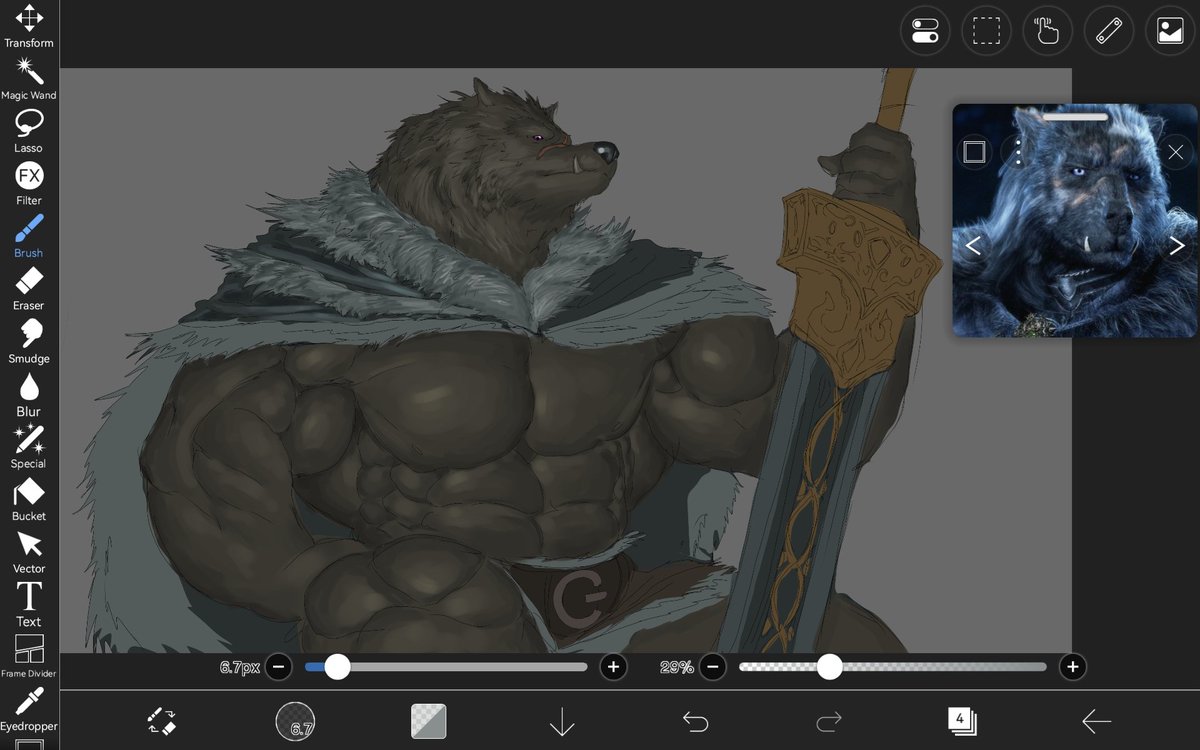 runeartss's tweet photo. Idfk what I'm doing ts was rushed asf blaidd fanart wip #art #furryart #Furryartist #digitalart https://t.co/sPoCAHHIAD