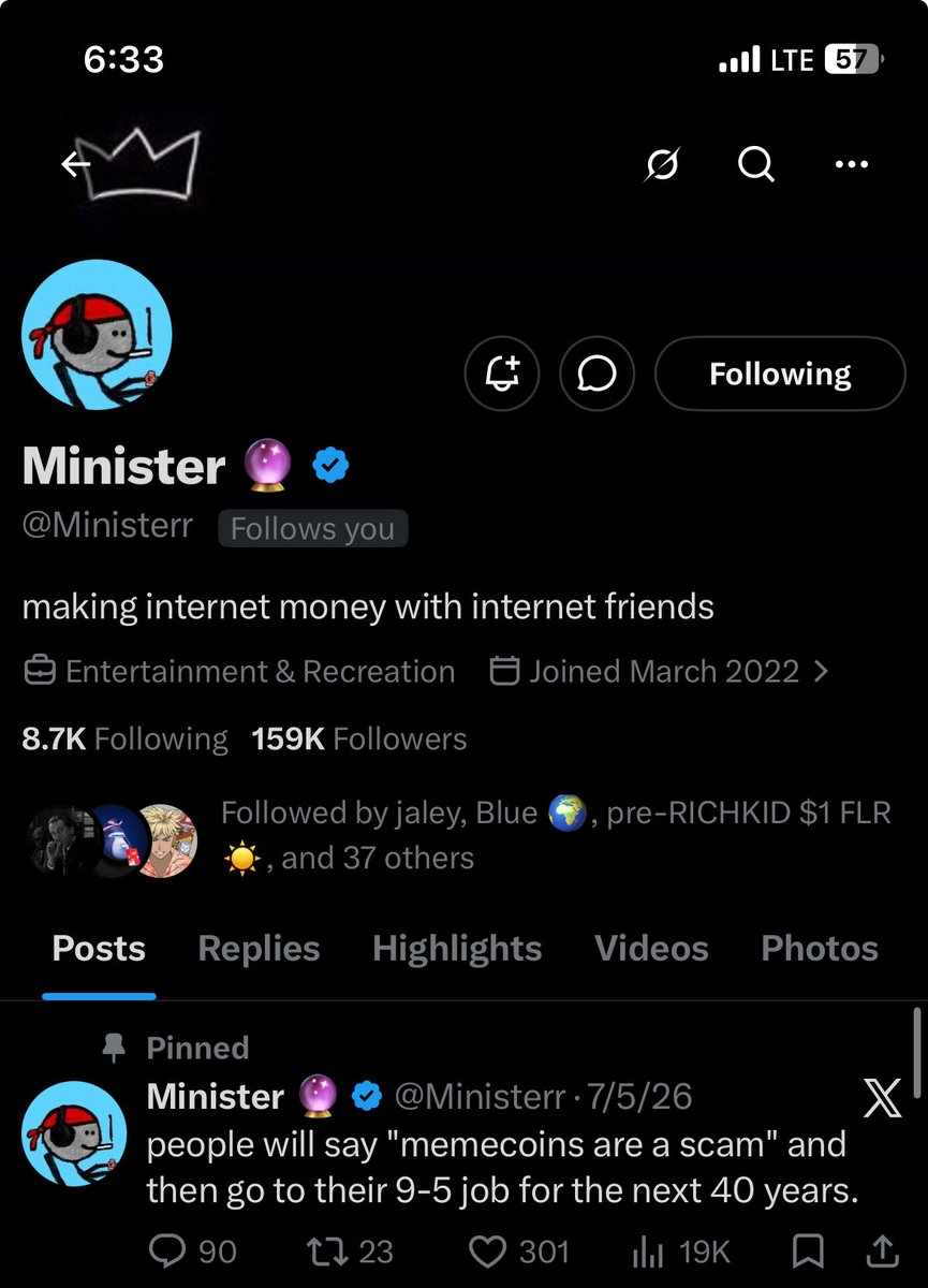 GodOfCruz's tweet photo. @SamuelXeus @Ministerr 0xbea2de3503b81911a7fd59629fb674119f9e731e

He even follows me sir…. https://t.co/31Tv4SmslH