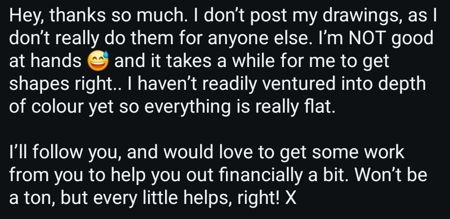 univrsciara's tweet photo. Please help yall is this a scam 😭 I opened commissions and took to reddit to see if I was getting scammed by another person (not the screenshots), but this one showed up and asked for my ig. And theyre offering me $70 straight up when my rates are $15 MAX lol. Should I decline https://t.co/9D9ZVnyRPy