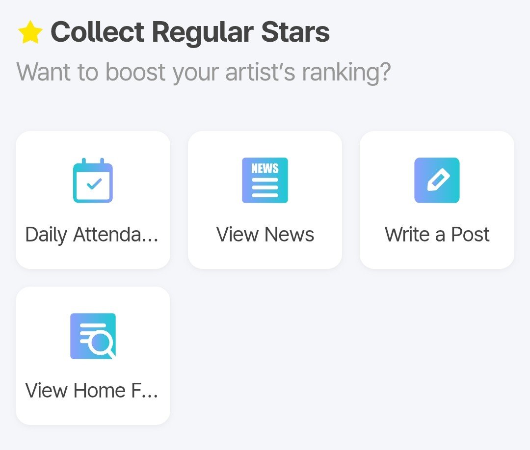 Dayones_Team's tweet photo. Dear Dayones Don't have time to watch videos? Don't worry here is the easy method to collect stars⬇️

📱INSTALL FANNSTAR APP
1- put Daily attendance 
2- view news (each news-3⭐)
3- write a post
4- view home feed

You can do this instead of watching videos

LET'S DO THIS DAYONES https://t.co/WPexzoQ9SS