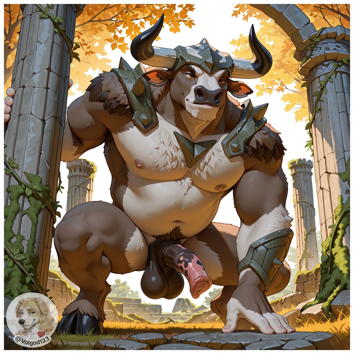 volgod123's tweet photo. #PokeToAI continues 🏛️
White Flare 135/86 Illustration Rare – Terrakion

Found Terrakion standing guard over the ruins…
Looking ready to crush anyone who gets too close… or maybe something else 😌

This Pokemon is pure power

#PokeToAI #FurryArt #Terrakion #FurryPokemon #NSFWFurry