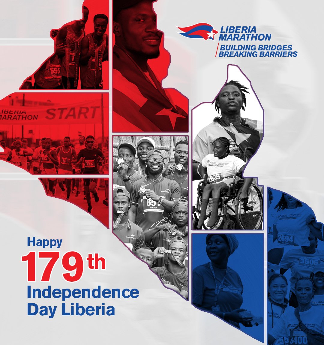 LiberiaMarathon's tweet photo. 🇱🇷 💥 Happy 179th Independence Day, Liberia!

#HappyIndependenceDay #LiberiaMarathon #BuildingBridgesBreakingBarriers #Liberia179 #LiberiaRunning https://t.co/XobQVNqmKm