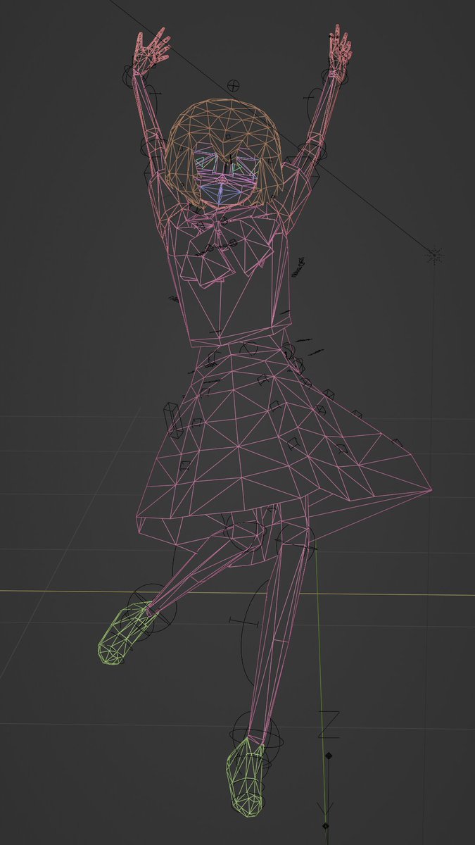 car10main's tweet photo. 作業画面をそのままレンダリングしてみた
超フラットなアニメ調CGでもポリゴンがある！ https://t.co/h9b7YrSu76