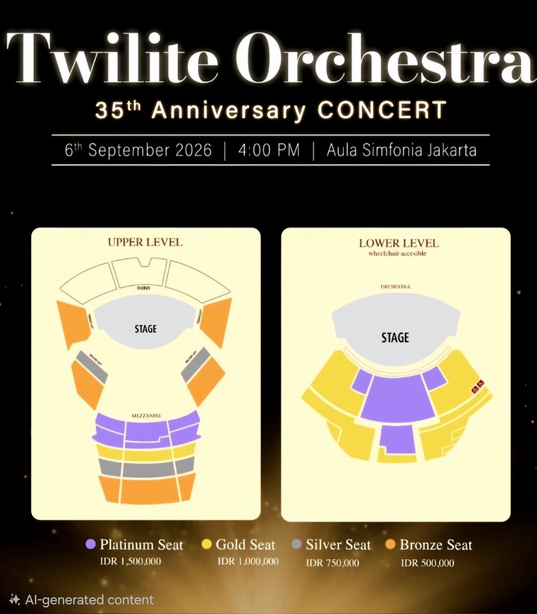 addiems's tweet photo. TIKET alokasi khusus bagi nasabah BRI mulai dijual melalui APLIKASI BRImo pada hari Selasa, tgl 28 Juli, pk 13.00 WIB.

TWILITE ORCHESTRA'S 35th Anniversary Concert 6 Sep 2026, 4 pm, Aula Simfonia Jakarta

. https://t.co/aYeoyVdBzc