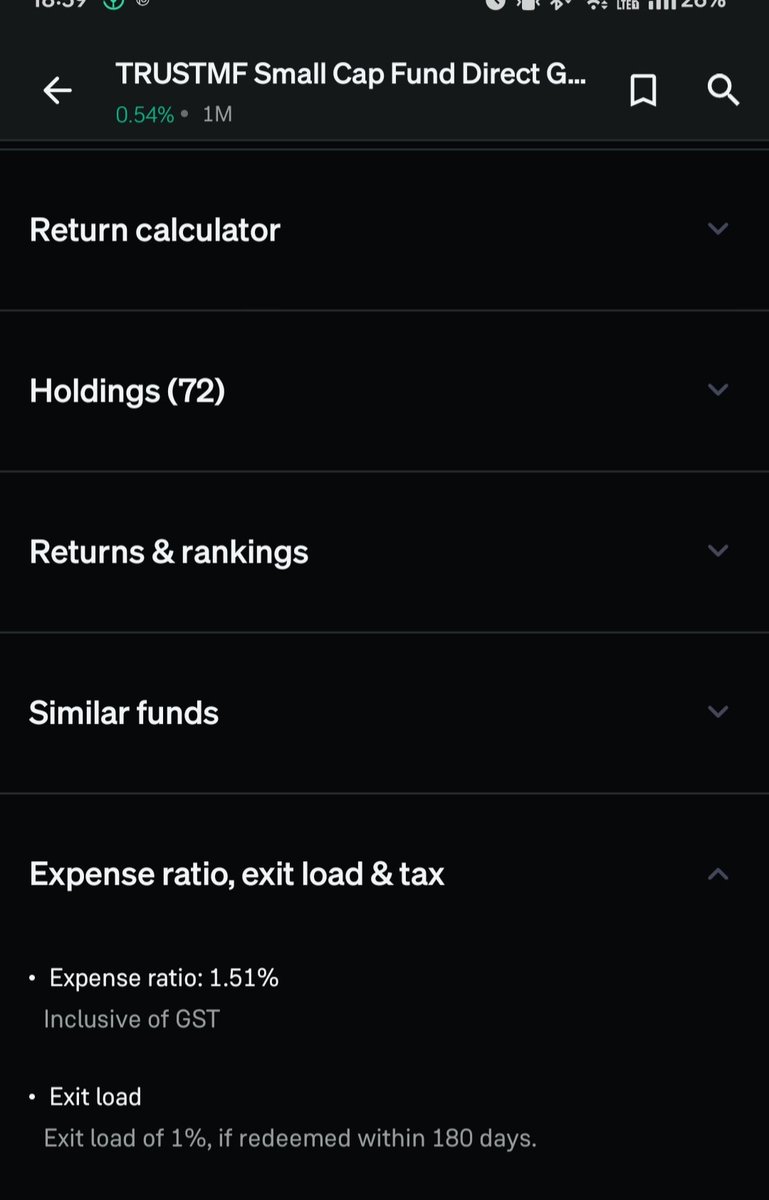 amuseddoji's tweet photo. @_groww Why is the expense ratio for TrustMF smallcap fund shown as 1.51%. While the actual expenses ratio for direct plan is 0.45%. Correctly shown by @zerodha.

I have raised multiple tickets with @_groww but no luck. https://t.co/1Mp6XDuLZO