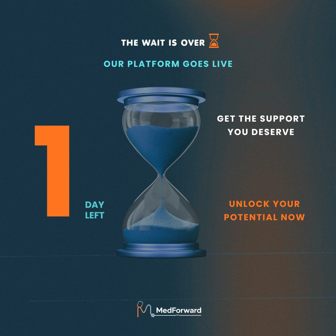 MedForwardUg's tweet photo. Tomorrow Is The  Day.💃

​MedForward is going live, bringing you the dedicated support you deserve and helping you unlock your full medical potential.💥

We can't wait to show you what we've built. 🚀

#MedForwardUganda
#HealthcareUganda
#MedicalEtiquette https://t.co/jr1pKxoKZg