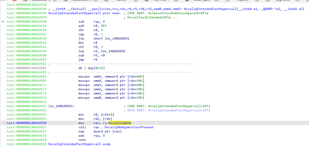 0xfluxsec's tweet photo. New blog post, it's been a while! Have you ever wanted to know what HyperGuard protects from NTOSKRNL?

I also found a few interesting bits of information around its protection of the (beautiful :3) Alt Syscalls - so check it out here!

https://t.co/JLll5mFYgZ https://t.co/gpr40KxkXn