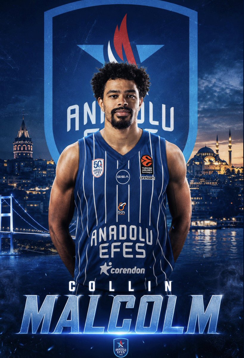 5th_Quarter's tweet photo. 🚨⏳ Collin Malcolm is close to signing with Anadolu Efes!

After one season with Hapoel Tel Aviv, the 29-year-old forward is set to continue his career in Turkey with Anadolu Efes. 🇹🇷

#EuroLeague #anadoluefes https://t.co/7OFDDkbUaL