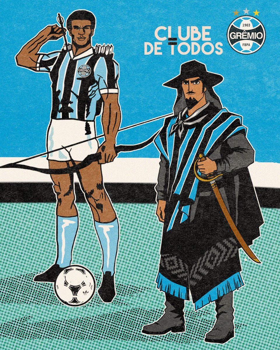 Pablo_MConde's tweet photo. 🇧🇼 Fui o autor da ilustração que inspirou o @Gremio a transformar o Flecha Negra em mascote e símbolo do clube 🏹

Agora tenho a oportunidade de criar o novo Mosqueteiro: gaúcho, imortal com a nossa cara. 💥Últimos dias de votação!💥

VOTE AQUI:  https://t.co/2ktmIulYWI https://t.co/8BqcDeoK2L