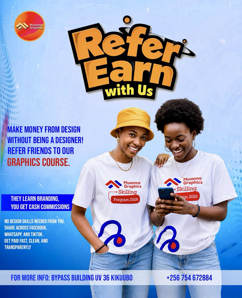 musamagraphics's tweet photo. Turn your creativity into a career. Enroll in our Graphic Design Course at the best college in Kampala . Register today!
#DigiAskInstituteOfTechnology #BestCollegeInNairobi #GraphicDesign #GraphicDesignCourse https://t.co/6vcbdE37u7
