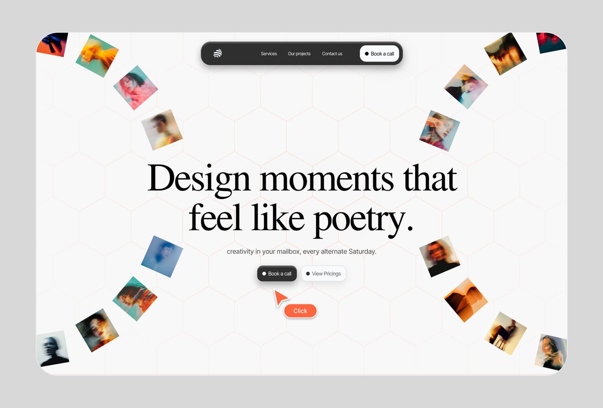 aligulshan705's tweet photo. Design moments that feel like poetry. 📸✨
A landing page built on editorial typography + scattered visuals.

#WebDesign #UIUX #LandingPage #Figma https://t.co/hSmcuWanAu