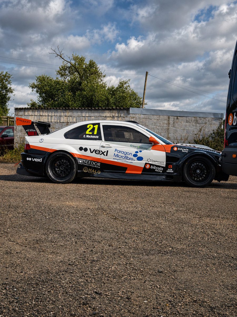 bitcoin_racing's tweet photo. Our fastest #bitcoin advertisement ever. 

Locking in next weekend at Brands Hatch🚀 https://t.co/7eiTiK4FsK