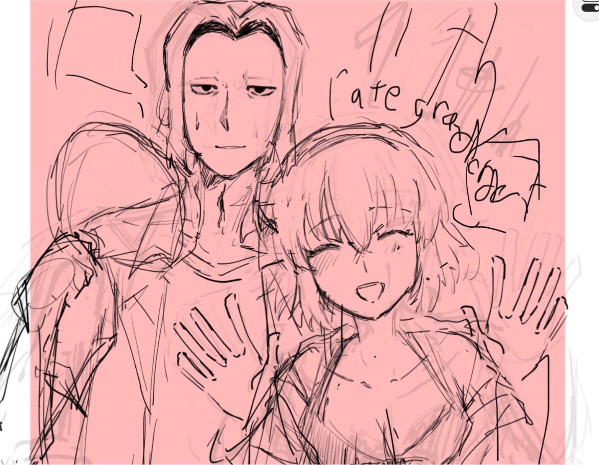 Hanafuda_game's tweet photo. 一応弓ジャンヌと剣ジルを描こうかな！？と思ってラフまでは描いてるのよな。間に合うかは置いといて https://t.co/kyFFgHlXoq