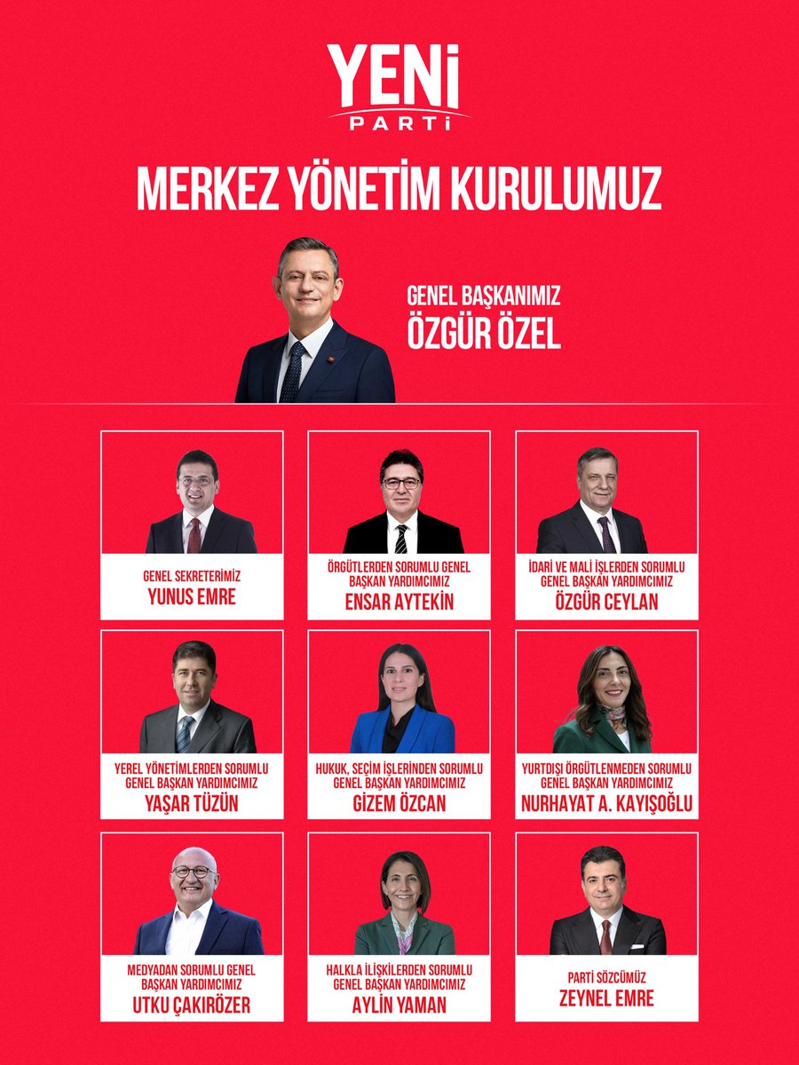 yenipartiyiz's tweet photo. YENİ Partimizin Merkez Yönetim Kurulu: https://t.co/RhACe3DEg6