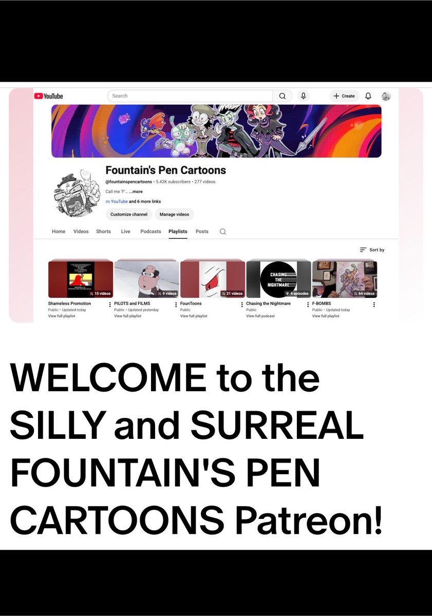 FountainCartoon's tweet photo. JOIN THE @Fpencartoons COMMUNITY!

Several tiers ranging from $1 to $100 available with amazing perks!

All proceeds go to growing the channel and bringing you more cartoons and cartoon content!

Link in replies - reposts appreciated! https://t.co/LSNeJggxdu