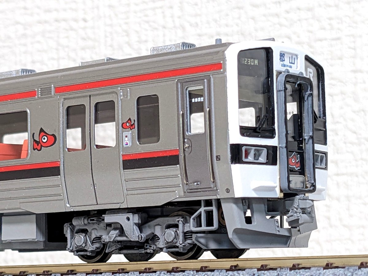 カツミ製719系0番台 磐越西線色 セットアップ完了。 これで遊べるよう