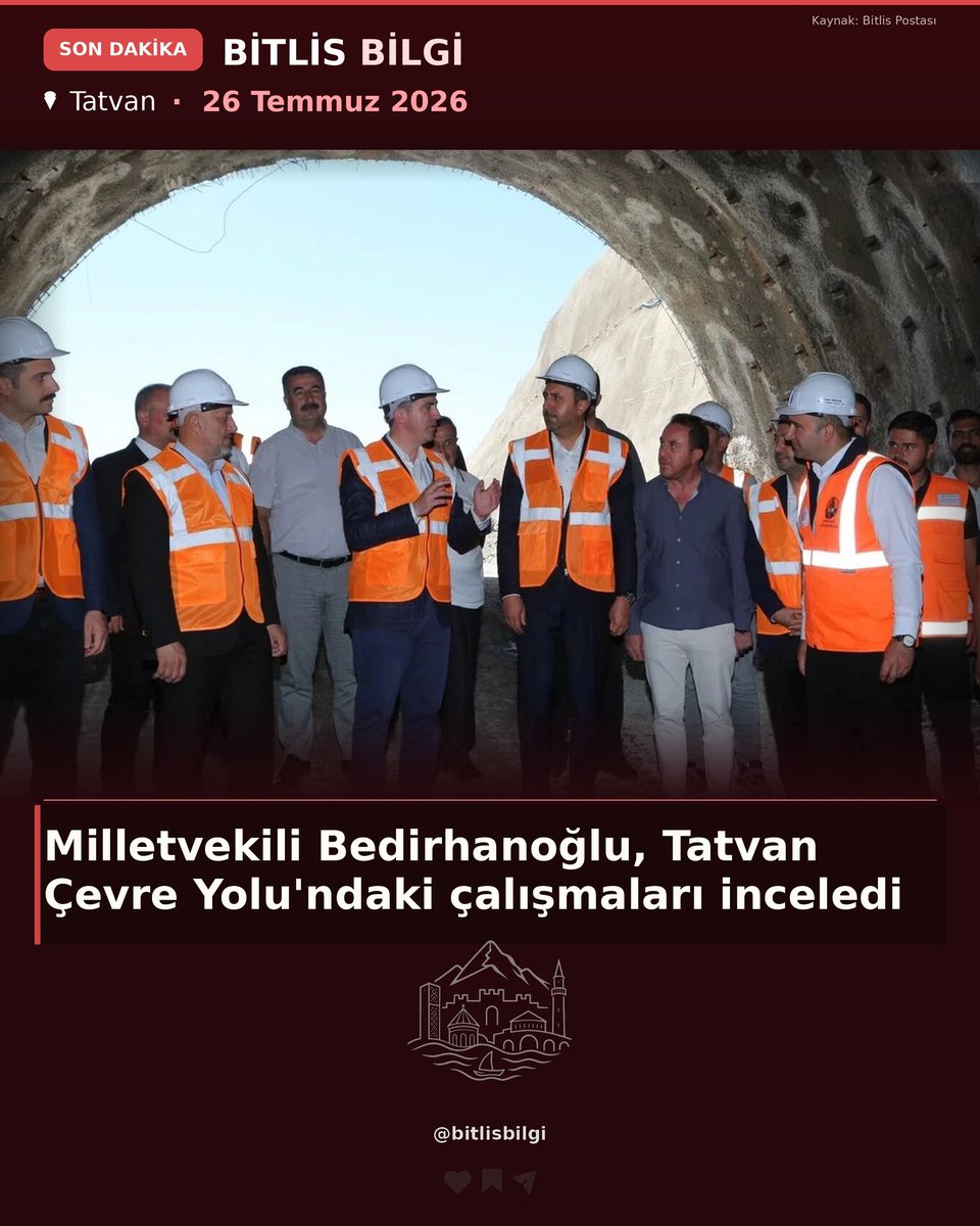 bitlisbilgi's tweet photo. AK Parti Bitlis Milletvekili Turan Bedirhanoğlu, Bitlis Valisi Ahmet Karakaya, AK Parti Bitlis İl Başkanı Engin Günceoğlu ve AK Parti Tatvan İlçe Başkanı Erhan Ayaz ile birlikte yapımı süren Tatvan Çevre Yolu'nda incelemelerde bulundu. https://t.co/H3qkctwUG0