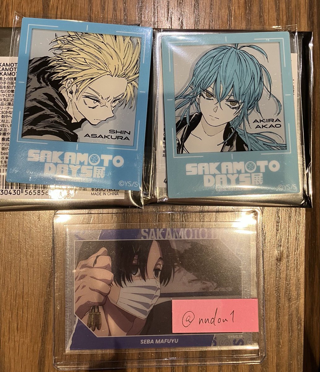 nndou1's tweet photo. 【交換】SAKAMOTO DAYS サカモトデイズ原画展 交換 マグネットコレクション

譲)シン×2、晶
求)真冬、神々廻

検索からでもお気軽にお声かけください。 https://t.co/Ty3ZyFymJT