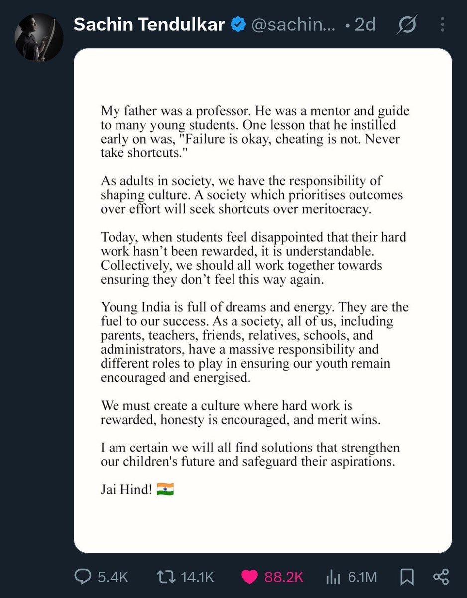 ABCDdrs's tweet photo. First Sachin Tendulkar, and now Bollywood actress Mrunal Thakur have spoken out against reservation.

India is healing. End reservation. https://t.co/5NyBPkf4FL