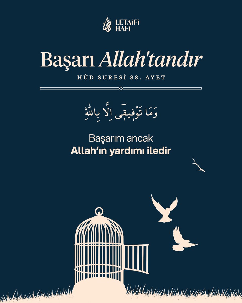 LetaifiHafi's tweet photo. Her hayırlı işin arkasında Allah'ın yardımı ve tevfiki vardır

İnsan sebeplere sarılır ancak başarıyı, kolaylığı ve bereketi veren yalnızca Allah'tır

Bu hakikati unutmamak, her nimeti Rabbinden bilmeye, O'na güvenmeye ve her başarı için hamd etmeye vesile olur https://t.co/MiwetwxrTl