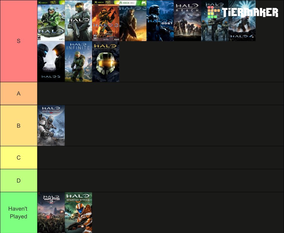 sammmystern's tweet photo. My *CORRECT* Halo franchise tier list: https://t.co/hS9X313QP4