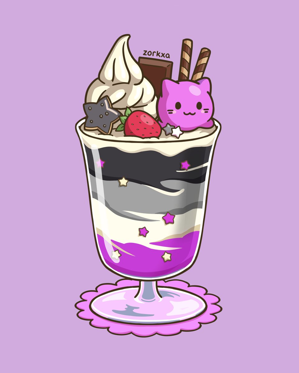 Zorkxa_Store's tweet photo. Having a delicious parfait all to oneself: an asexual's true passion!
#acepride https://t.co/Kj8reVUKDN