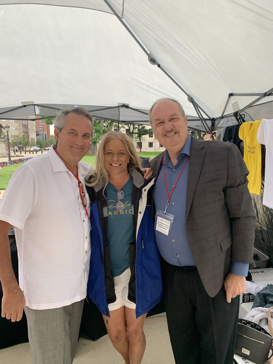 BrianHookerPhD's tweet photo. Our loss is heaven's gain...  I'm so thankful to have known Trish Neuenschwander.  She was a tireless warrior for all of our children and always had a big smile on her face!  Here I am with Trish and Neu (Dr. James Neuenschwander) at the Lansing Michigan Health Freedom Rally in 2021.  @ChildrensHD @chdtvlive @newstart_2024 @Paul__Rasmussen @HeatherRay73049 @maryhollandnyc