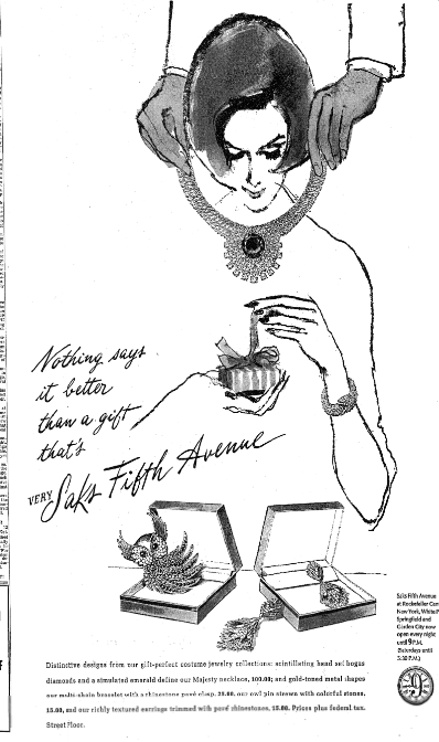 Christmas50s60s's tweet photo. Saks and Bonwit Teller - 1964 https://t.co/5Dd8TS1zO2