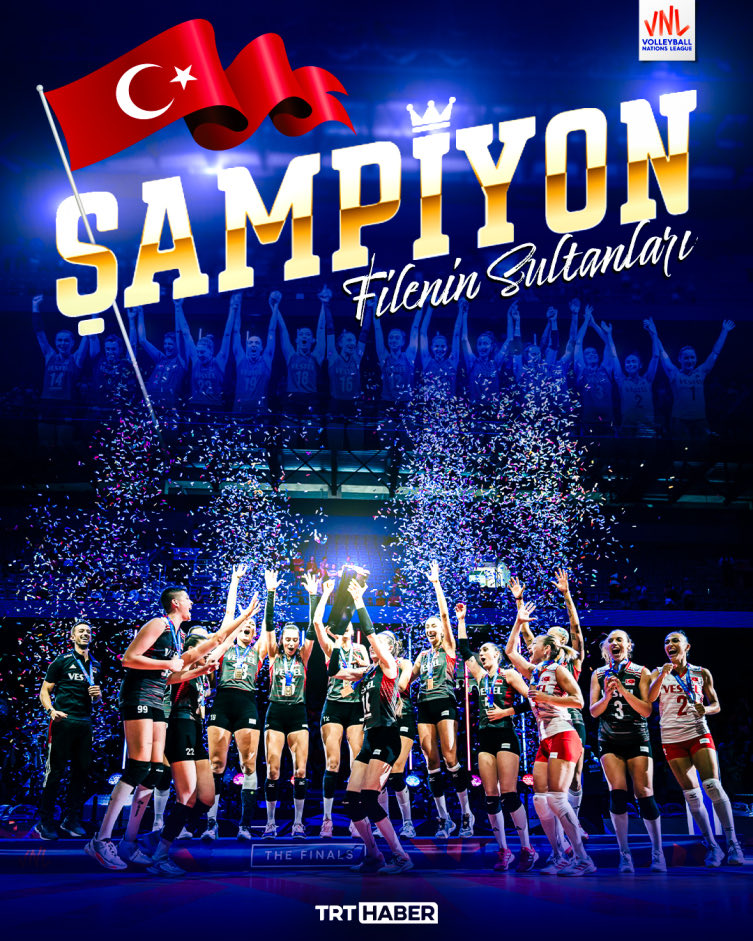 YildizFeti's tweet photo. Filenin Sultanları, Milletler Ligi finalinde Brezilya'yı 3-1 mağlup ederek, ikinci kez Milletler Ligi şampiyonu oldu.
Helal olsun size. https://t.co/pXvLXnn8mH