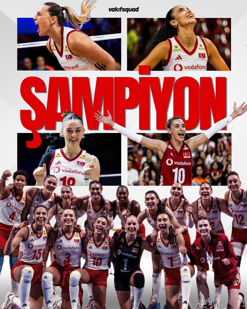 vakifsquad's tweet photo. 🇹🇷🇹🇷🇹🇷 FİLENİN SULTANLARI VNL 2026 ŞAMPİYONU 🔥🔥🔥 https://t.co/9rs2fhbzBR