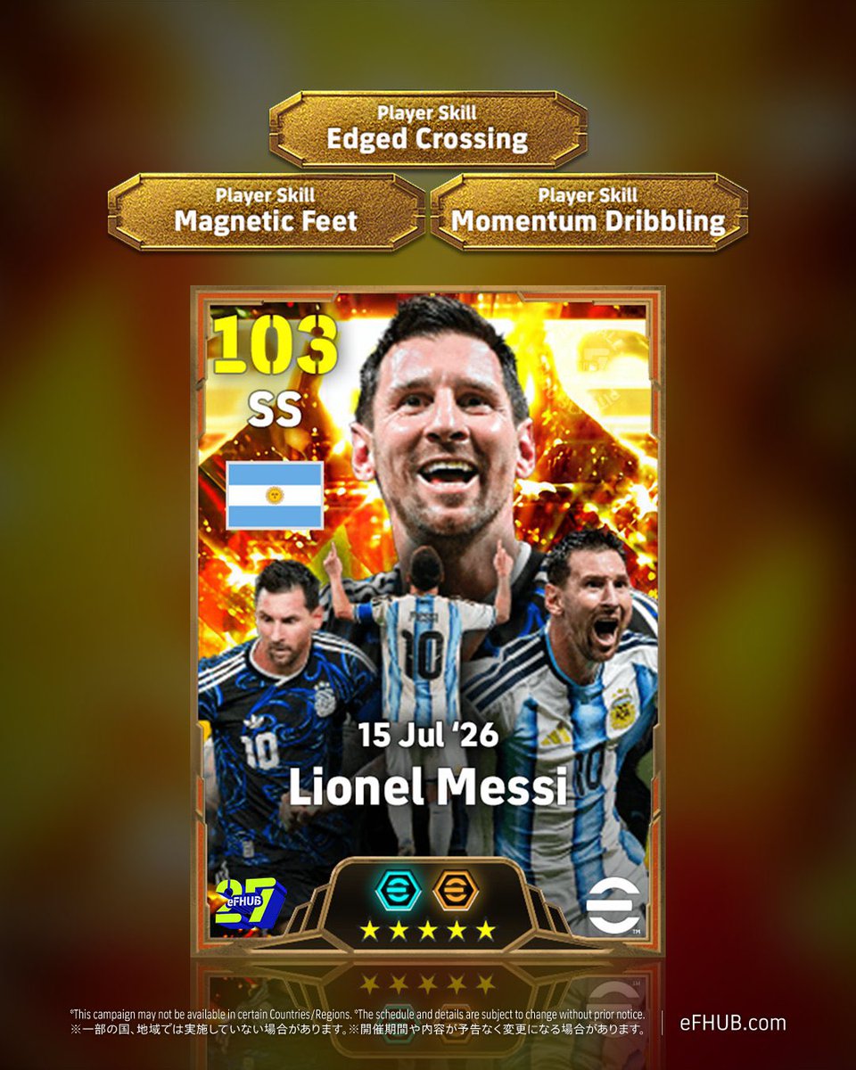 ZahafcPes's tweet photo. 🚨🔥Messi And Ronaldo OFFICIAL Skilss!

🇦🇷;Edged Crossing, Magnetic Feet, Momentum Dribbling

🇵🇹; Phenomenal Finishing, Low Screamer, Bullet Header

(@eFHUBx)

#eFootball #イーフト https://t.co/IhigthOv8B