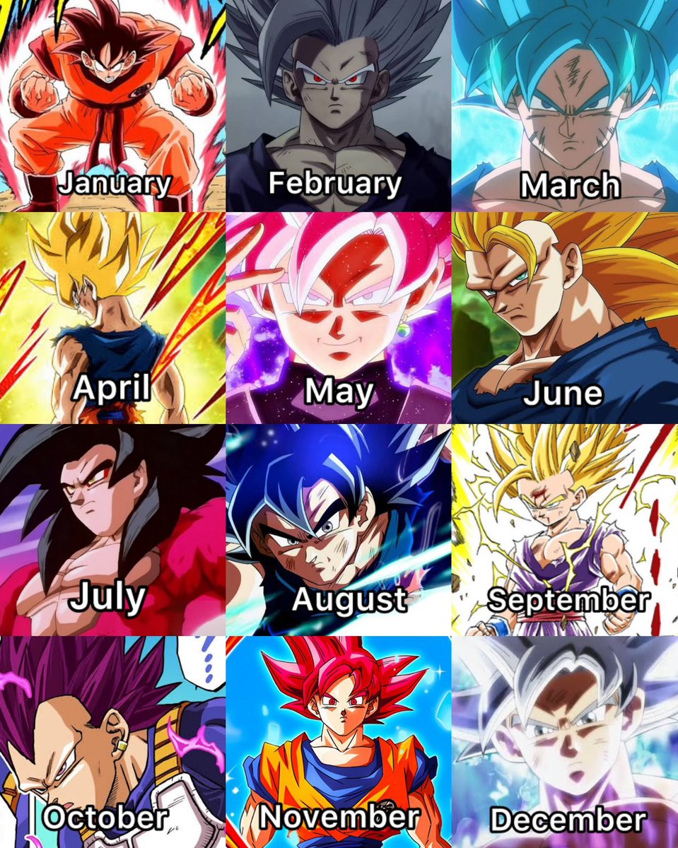 dbs_10_10's tweet photo. Your birthday month determines what Dragon Ball form you get. https://t.co/5xA9emqlEy