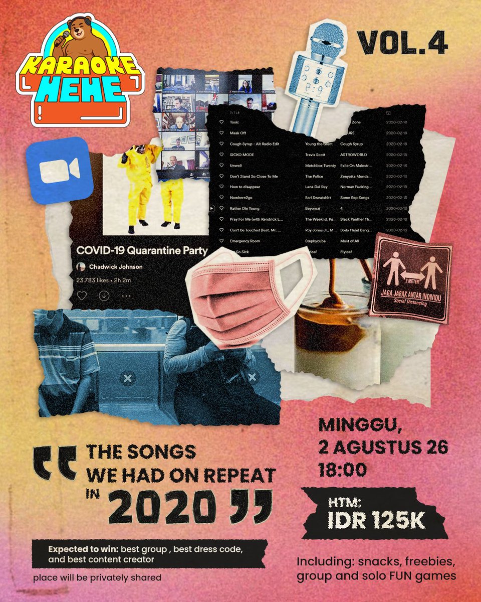 mashehe__'s tweet photo. Temen2 di Surabaya dan Sekitarnya, kalau mau Join #karaokehehe boleh banget ya! 
HTM sudah include : snack, freebies segambreng,dan banyak hadiah seru lainnya! 
Daftar di sini :  https://t.co/X02MMH7AAE https://t.co/ugmVaG6GCX