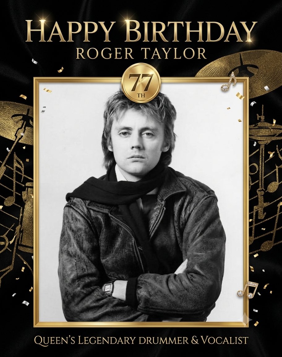 Happy 77th Birthday, Roger Taylor! 🥁🎉 クイーンのビートを刻み