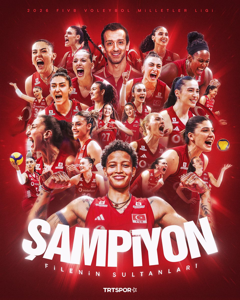 ibrahimyumakli's tweet photo. 🏆 Tarih yazmaya devam ediyoruz.

🏐 Voleybol Milletler Ligi finalinde rakibi Brezilya'yı mağlup ederek şampiyonluğa ulaşan #FileninSultanları’nı yürekten tebrik ediyorum. 

Sahada sergiledikleri inanç, azim ve mücadeleyle şanlı bayrağımızı zirveye taşıyan kahramanlarımızla gurur duyuyoruz. 

#VNL