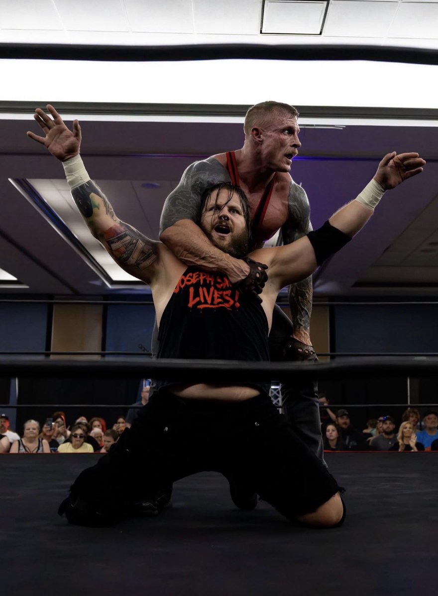 WrestlePurists's tweet photo. Samuel Shaw (Dexter Lumis) and Joseph Sawyer (Joe Gacy) reuniting at Atomic Legacy Wrestling!

(📸: coach_g_world on IG) https://t.co/Q3zDt4sNvU