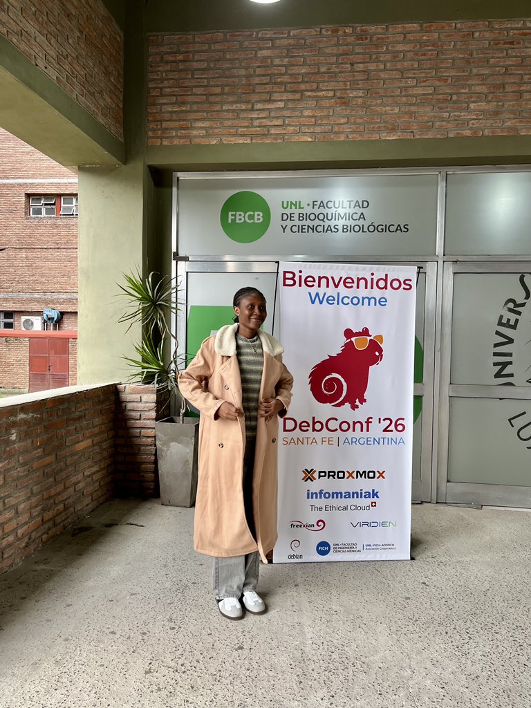 isojun06's tweet photo. From Nigeria to Argentina ✈️🇦🇷 Honored to present my Outreachy project, "Improving Debian Through Better Testing" with openQA, at #DebConf26 https://t.co/35m2HyfQZS