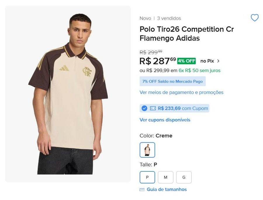 ofertasgeral_'s tweet photo. Camisa Polo Flamengo 26/27 Adidas Masculina Comissão
[adidas oficial • mercado livre • p/m/g]

Por R$233,69 no Pix🔥 (̶R̶$̶2̶9̶9̶)̶
ou R$245,99 parcelado

🛒Compre aqui: https://t.co/i5TuB7M8IG
🎟 Usar o cupom: MODACOMVC

⏱️Válido por tempo limitado https://t.co/vEQsDWWgDm