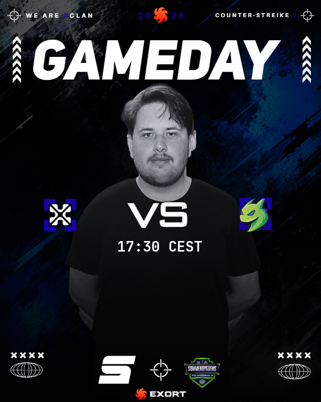 xclanup's tweet photo. 🔜 Next up in Exort Series 30
⚔️ XClan vs HREDS
🕝 14:30 CEST
🎮 BO3
#XCLANup #CS2 #CounterStrike #ExortSeries https://t.co/Ba2u2OVopM