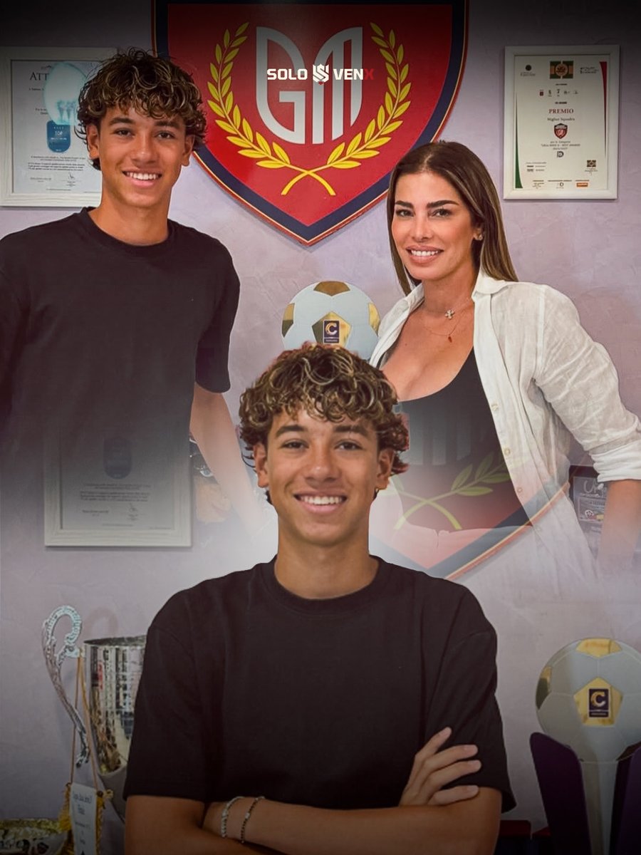 SOLOVENEX_'s tweet photo. #OFCL | Aaron Ferrari (2008) firmó su primer contrato profesional de la mano del #Guidonia – Serie C de Italia –
Es hijo de Matteo Ferrari, capitán de la selección de Italia U21 en los 2000 y de la modelo barquisimetana Aida Yespica.
Elegible: Italia, Argelia y Venezuela. #SVX https://t.co/j8ZxoBLnXK