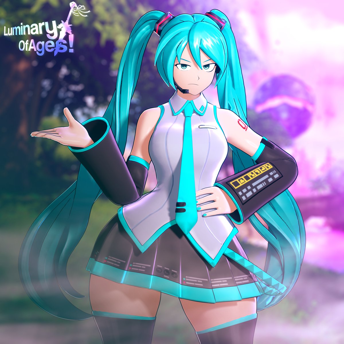 LuminaryOfAges's tweet photo. The Zero Point has been changing reality in WEIRD ways recently... and I dont think Miku has noticed...

#HatsuneMiku #Fortnite https://t.co/memtgtBvV0