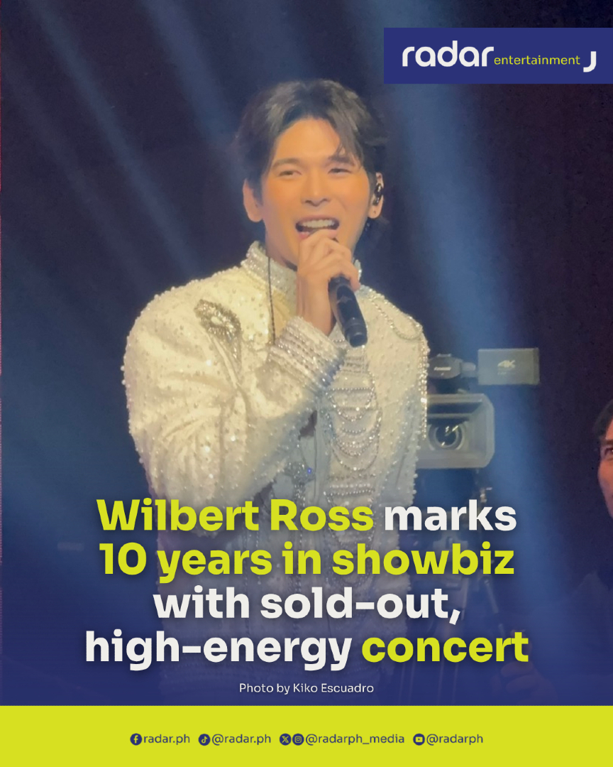 radarph_media's tweet photo. Actor-performer #WilbertRoss delivered a full-packed and high-energy performance on the second night of his sold-out #WRten concert at the New Frontier Theater in Araneta City, Cubao, leaving fans cheering throughout the evening.

More than just a musical showcase, the concert became a celebration of Wilbert’s decade-long journey in the entertainment industry. Between performances, he opened up about the highs and lows of his career, recalling how he started in showbiz, the challenges he faced along the way, and his eventual rise as one of Viva Artists Agency’s new generation of leading actors.

The night was not only filled with powerful performances but also heartfelt moments that allowed fans to connect with the actor on a more personal level.

Adding to the concert’s charm was Wilbert’s natural wit and playful personality. His spontaneous jokes and lighthearted banter kept the audience laughing, creating an intimate atmosphere that made the sold-out show even more memorable.

With his impressive stage presence, captivating performances, and genuine connection with his supporters, Wilbert proved why he continues to earn the admiration of fans as he celebrates his 10th year in the entertainment industry.

(✍️, 🎥: Kiko Escuadro) 

#radarPH
#radarPHEntertainment