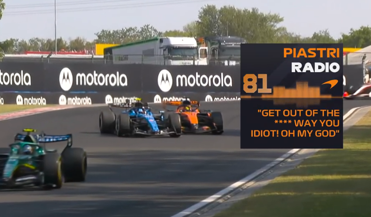 f1rtp's tweet photo. @OscarPiastri toque em @Carlossainz55 ... bater numa ultrapassagem a um carro que está a ser dobrado? Sainz foi avisado?  Ridículo! https://t.co/spjREdeHwU