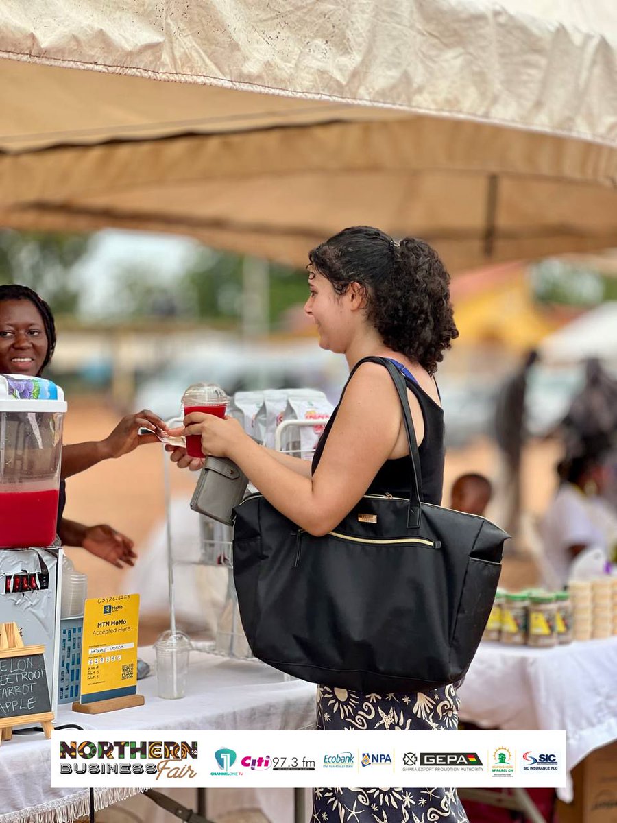 Citi973's tweet photo. 📸 From sampling to buying — customers are loving every bit of what the Northern Business Fair has to offer. Come and taste the experience! 😋

#NorthernBusinessFair2026 #ChannelOneTV #CitiFM #Tamale https://t.co/iVy7rrDwBR